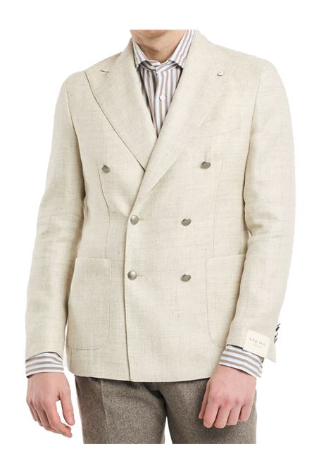 Giacca LBM 1911 uomo 2686 52062 beige lino e lana revers lancia L.B.M. 1911 | Giacche | 2686520622